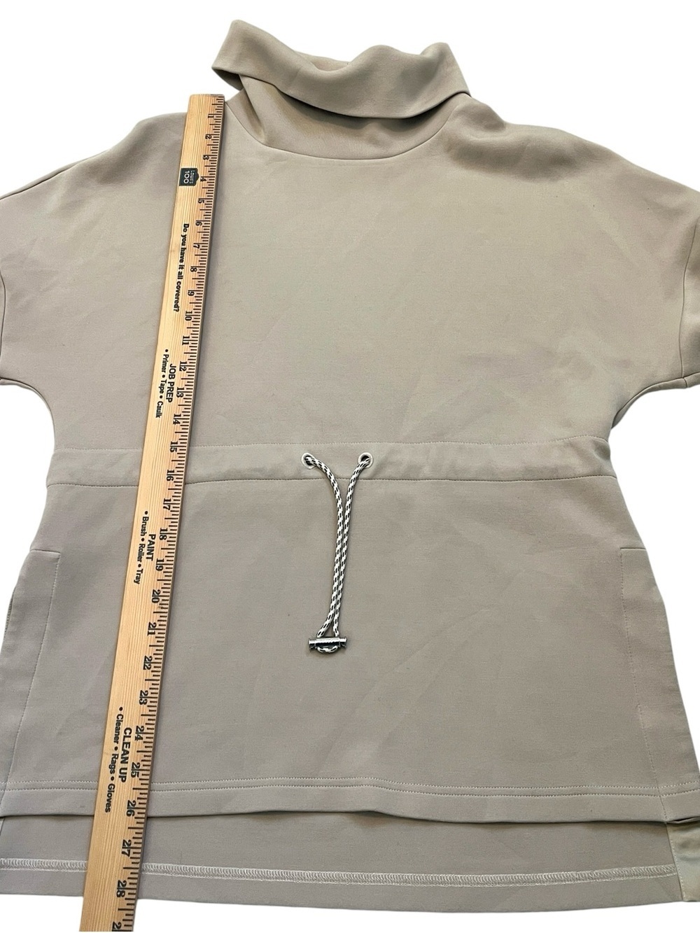 Varley Freya DoubleSoft Cinch Waist Sweatshirt M Taupe Athleisure - Picture 9 of 12